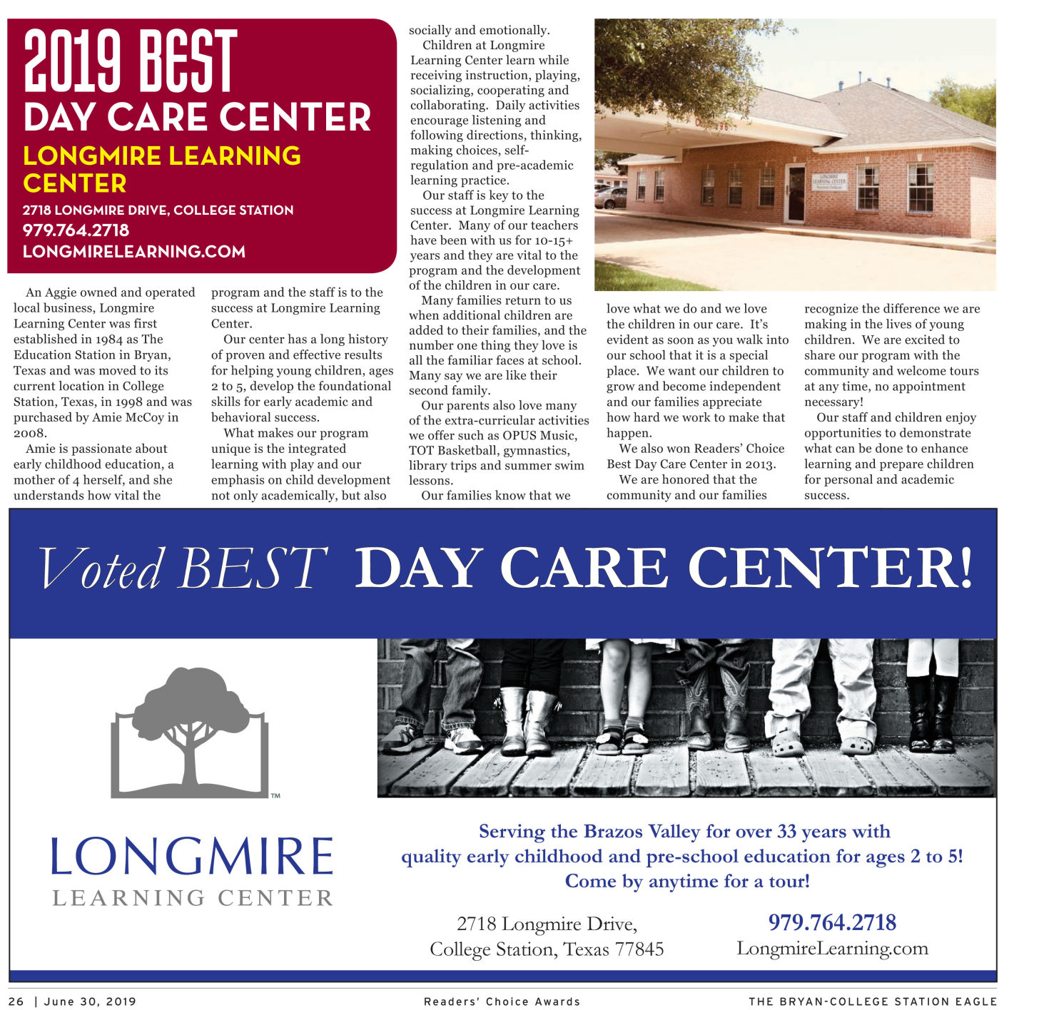 The Eagle Readers' Choice Award 2019